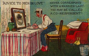 Advies Aan Mannen In Liefde, Correspondentieer nooit met een getrouwde dame! Je kunt een medeverdachte worden genoemd door Tom Browne
